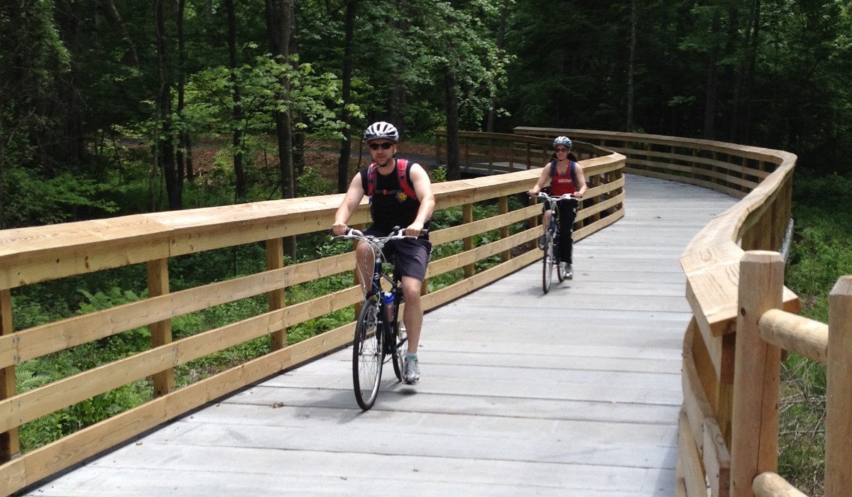 Glastonbury MultiUse Path PermaTrak Concrete Boardwalk Project